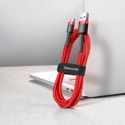 5. Kabel Baseus Cafule Cable CAMKLF-C09 USB-A / micro USB 1.5A 2 m - czerwony