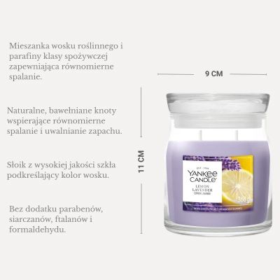 2. Świeca średnia LEMON LAVENDER YANKEE
