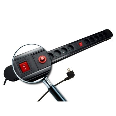 8. MACLEAN LISTWA ZASILAJĄCA 10 GNIAZD 3680W MCE10