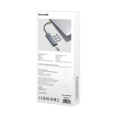 8. Hub USB Baseus UltraJoy Series 5w1 USB-C HDMI 4K 4x USB-A 3.0 - szary