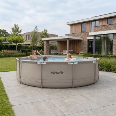15. VIRTUFIT OKRĄGŁY BASEN 366 CM Z POMPĄ FILTRUJĄCĄ BEŻOWY
