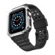 2. Pasek z etui ochronnym Protect Strap Band do Apple Watch 38 / 40 / 41 mm opaska obudowa pancerna - czarny, srebrny