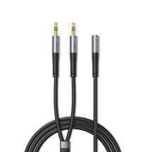 Adapter audio Orico AX1 mini jack 3.5 mm rozdzielacz na słuchawki i mikrofon 0.5 m - czarny