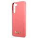 6. Etui Guess Silicone Script Metal Logo na Samsung Galaxy S22+ - fuksjowy