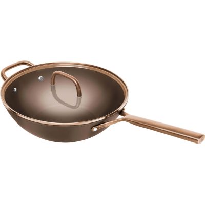 ZWILLING MILANO Wok z pokrywką 30 cm brązowy