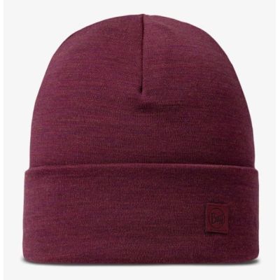 Czapka BUFF HEAVYWEIGHT MERINO WOOL LOOSE HAT SOLID TIBETAN RED