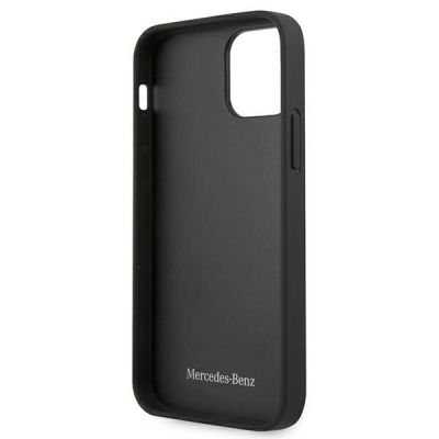 7. Etui Mercedes Leather Perforated Area na iPhone 12 mini - czarne