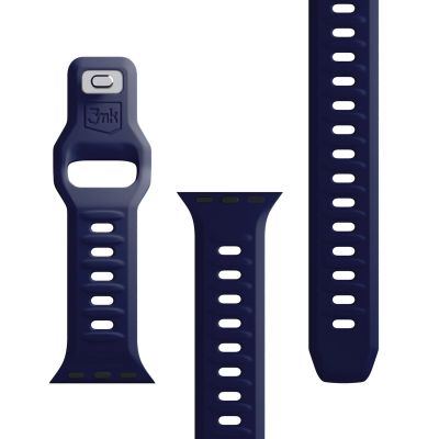 13. Pasek silikonowy 3mk Silicone Watch Strap do Apple Watch 38 / 40 / 41 mm - niebieski