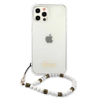 3. Etui Guess White Pearl na iPhone 12 Pro Max - przezroczyste