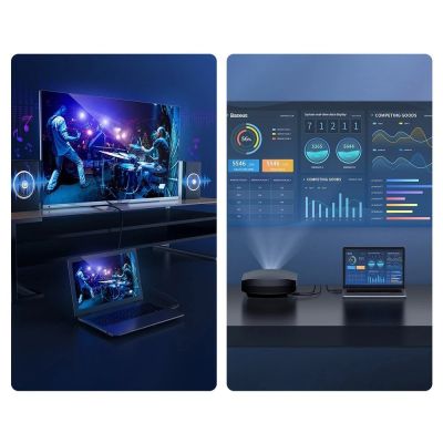 8. Baseus kabel przewód HDMI 2.0 4K 60 Hz 3D HDR 18 Gbps 1 m czarny (CAKGQ-A01)