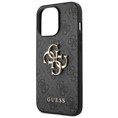 6. Etui Guess 4G Big Metal Logo na iPhone 14 Pro - szare