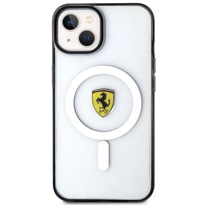3. Etui Ferrari Outline MagSafe na iPhone 14 - przezroczyste