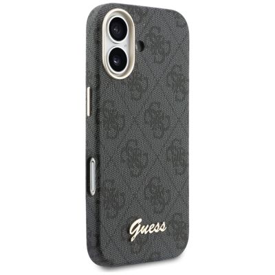 4. Etui Guess 4G Script MagSafe na iPhone 17 - czarne