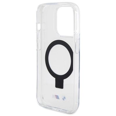 7. Etui BMW Ring Stand M Collection MagSafe na iPhone 15 Pro - przezroczysty