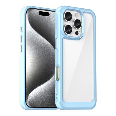 Etui Outer Space Case na iPhone 16e / 17e pokrowiec z elastyczną ramką - niebieskie