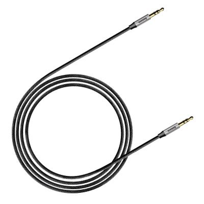 9. Baseus Yiven M30 kabel audio stereo AUX 3,5 mm męski mini jack 1m srebrno-czarny (CAM30-BS1)