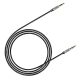 9. Baseus Yiven M30 kabel audio stereo AUX 3,5 mm męski mini jack 1m srebrno-czarny (CAM30-BS1)