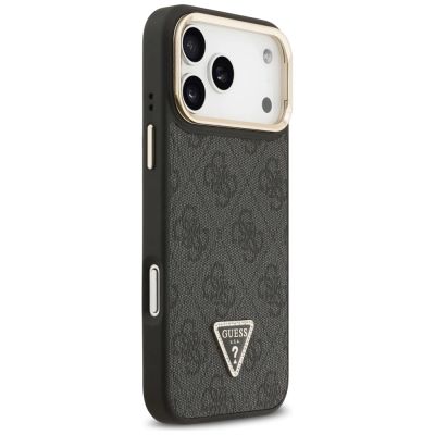 4. Etui Guess 4G PU Triangle Logo & Stand Camera Magsafe na iPhone 17 Pro Max - czarne