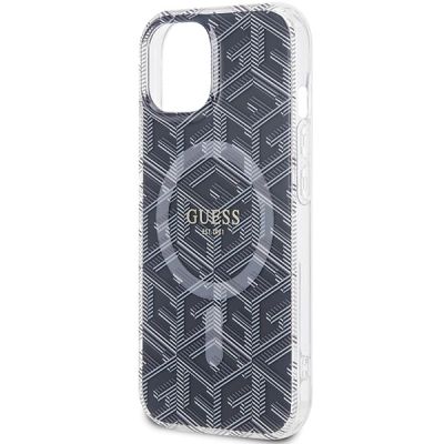 6. Etui Guess IML GCube MagSafe na iPhone 15 / 14 / 13 - czarne
