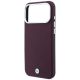 6. Etui BMW Sign Deboss Quilted Metal Logo MagSafe na iPhone 18 Pro / 17 Pro - bordowe