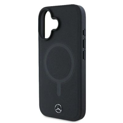 6. Etui Mercedes Smooth Leather MagSafe na iPhone 16 Plus - czarne