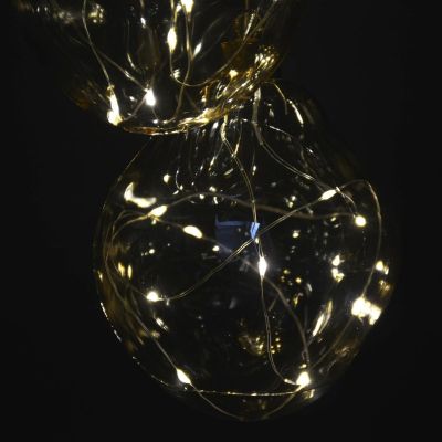 18. BOMBKA FORMÓWKA SZKLANA KROPLA 2SZT LED 12CM GOLD