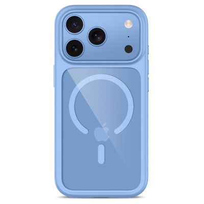 4. Etui Tech-Protect MagOne CC MagSafe + Szkło hartowane 2-Pack na iPhone 18 Pro / 17 Pro - przezroczysto-błętkitne