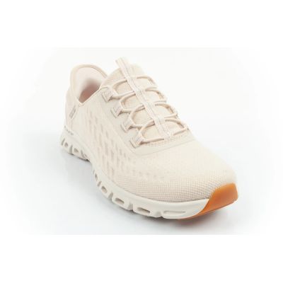 3. Skechers Glide-Step buty damskie sneakersy wygodne ecru Slip-ins
