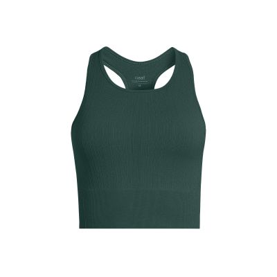 Top CASALL Multi Rib Seamless Padded Sports Top zielony