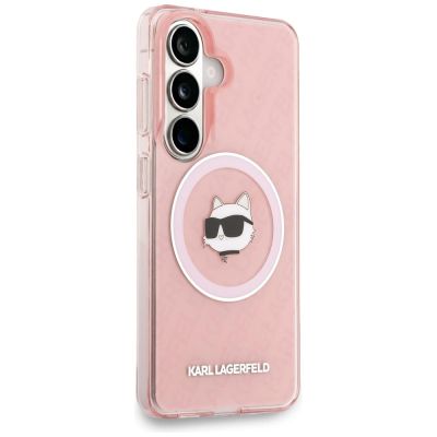 4. Etui Karl Lagerfeld IML Repeated Choupette MagSafe na Samsung Galaxy S26 - różowe