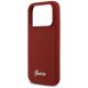 6. Etui Guess Silicone Script Metal Logo MagSafe na iPhone 17 Pro - czerwone