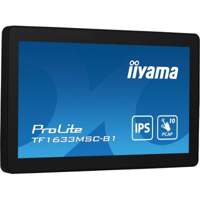 5. iiyama ProLite TF1633MSC-B1 monitor komputerowy 39,6 cm (15.6") 1920 x 1080 px Full HD Ekran dotykowy Czarny