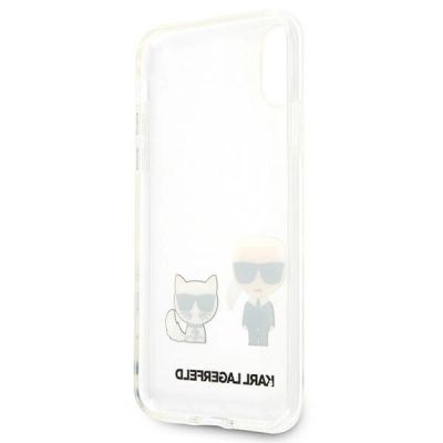 7. Etui Karl Lagerfeld Karl & Choupette na iPhone Xs Max - przezroczyste