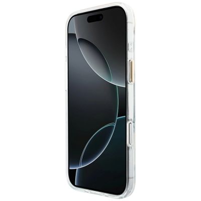6. Etui Guess IML Script Metal MagSafe na iPhone Air - przezroczyste