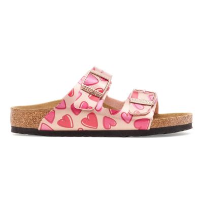 4. Birkenstock klapki ARIZONA KIDS BS 1030434 ELECTRIC METALLIC COPPER HEARTS (szerokość standardowa)