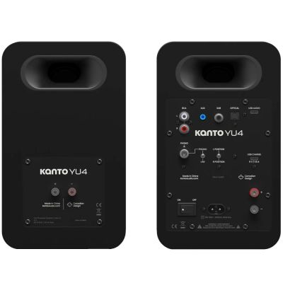 2. Kanto Audio YU4 – Głośniki aktywne 140W Bluetooth / Phono – Matte Black (Para)