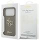 8. Etui Guess Silicone Big 4G Script na iPhone 17 Pro - brązowe