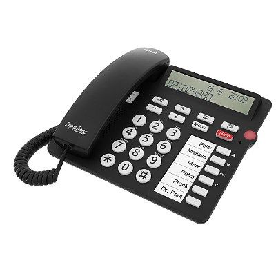 2. Tiptel 1081000 telefon Telefon analogowy Nazwa i identyfikacja dzwoniącego Czarny