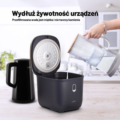 3. Dzbanek filtrujący Lauben Glass Water Filter Jug 32GW