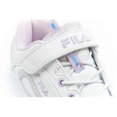 6. Fila Skye V buty sportowe dziecięce dla dziewczynki na rzep białe