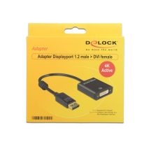 DeLOCK 62599 adapter kablowy 0,2 m DisplayPort DVI-I Czarny