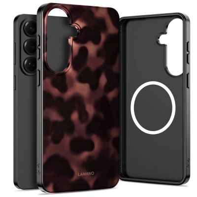 Etui Tech-Protect Lamano MagSafe na Samsung Galaxy S26 - brązowo-czarne