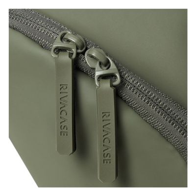 15. Rivacase Eden plecak Plecak podróżny Oliwkowy Skóra woskowana (Pull Up), Poliester, Przetworzony politereftalan etylenu (rPET)