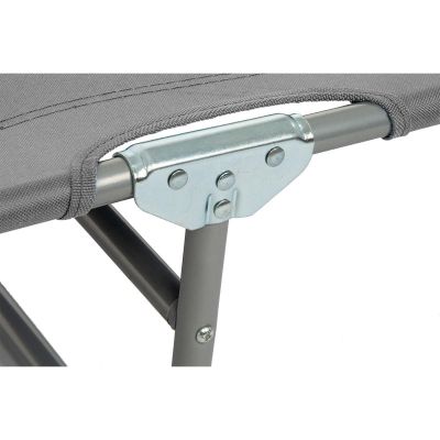 6. ŁÓŻKO TURYSTYCZNE KEMPINGOWE SKŁADANE SZARE