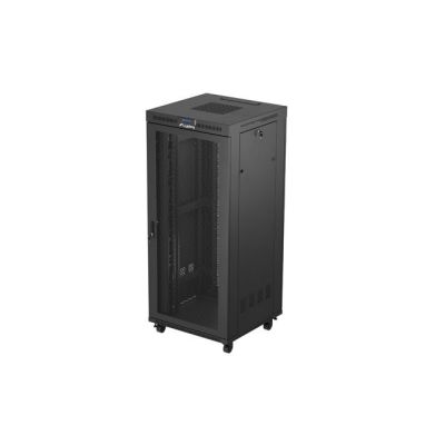 15. Szafa instalacyjna rack stojąca 19" 37U 800X800 czarna drzwi perforowane LCD Lanberg (Flat Pack)