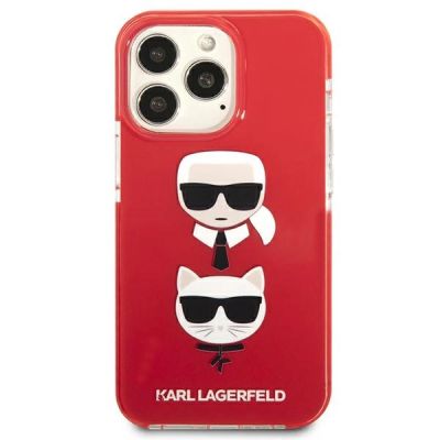 3. Etui Karl Lagerfeld Karl&Choupette Head na iPhone 13 Pro / iPhone 13 - czerwone
