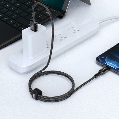 4. Acefast kabel MFI USB - Lightning 1,2m, 2,4A czarny (C1-02 black)