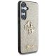 4. Etui Guess Fixed Glitter Big 4G Metal Logo do Samsung Galaxy S25 Plus złoty