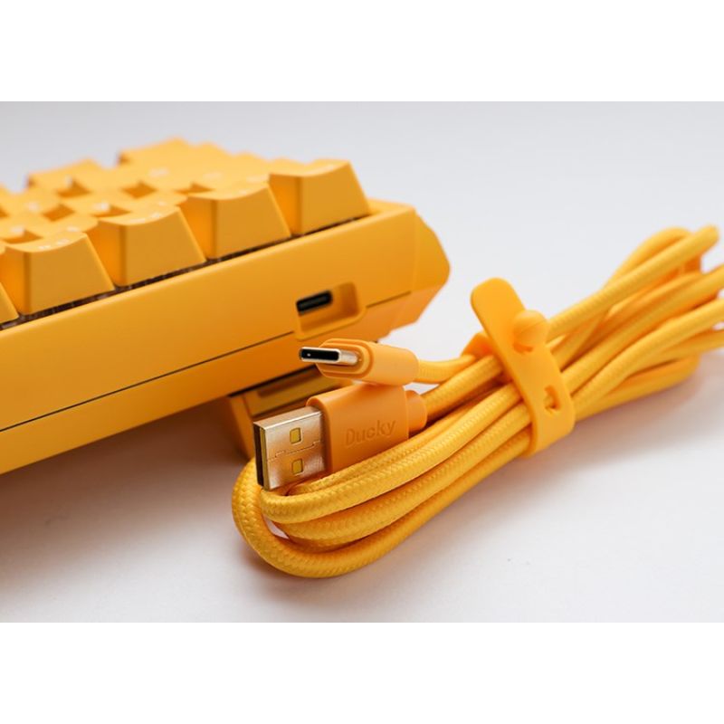 6. Ducky One 3 Yellow Mini klawiatura Gaming USB Niemiecki Żółty