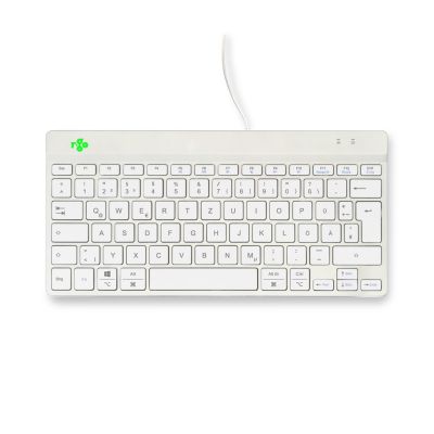 17. R-Go Tools Ergonomiczna R-Go Compact Break klawiatura, z oprogramowaniem do robienia przerw, QWERTZ (DE), przewodowa, biała